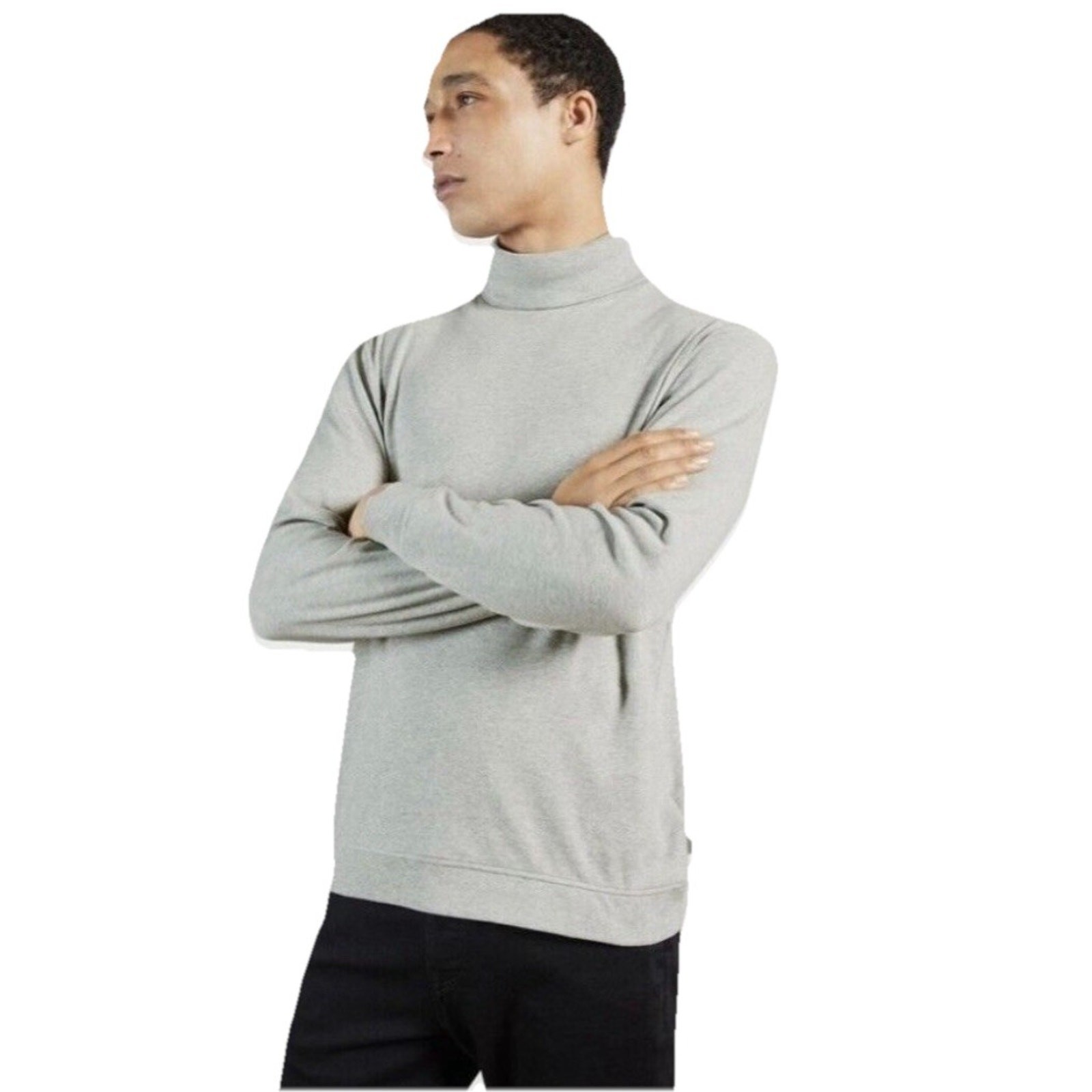 Ted Baker Humour Turtleneck Shirt Mens 6 XXL Navy gallery