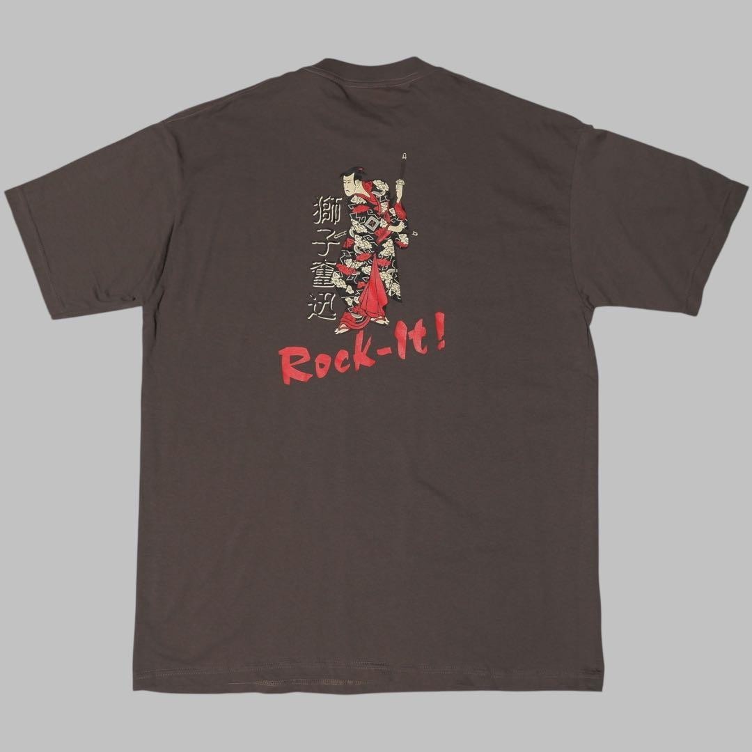 90s 00s Vintage Rock-It Cargo Samurai Ukiyo-e Print T-Shirt Made in USA XL gallery
