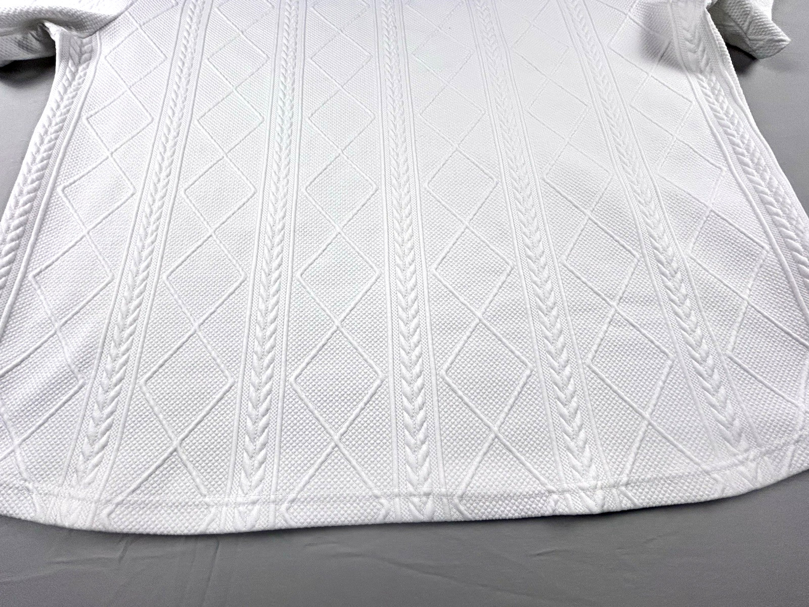 4 XL textured fabric t shirts shorts sleeve white gallery