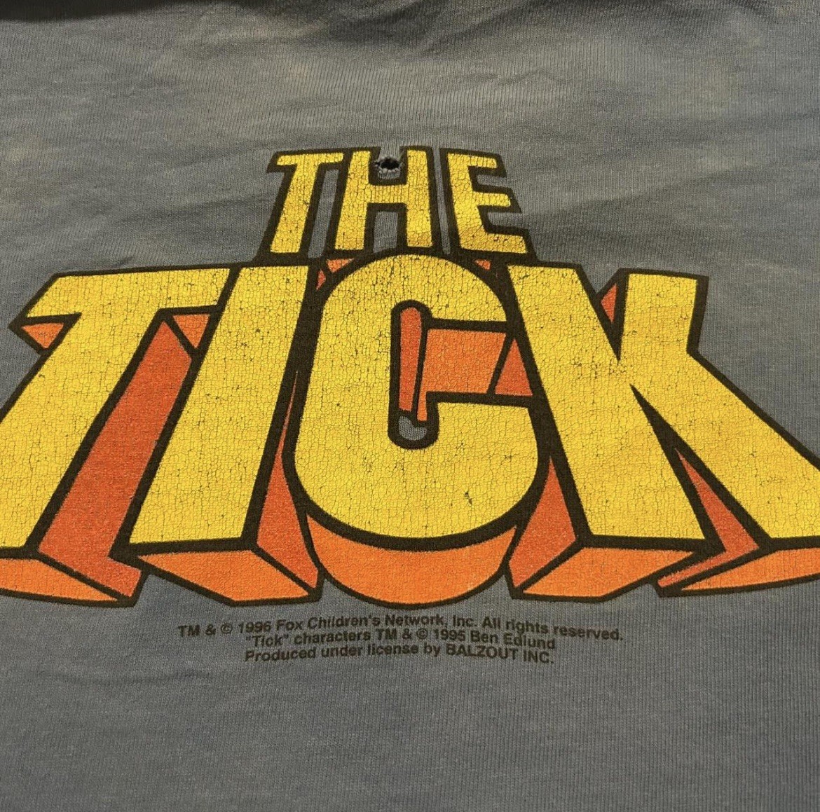 Vintage 1996 The Tick Graphic T-Shirt XL Single Stitch Balzout Tag gallery