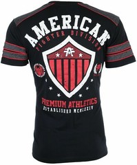 AMERICAN FIGHTER Excelsior Black Red Athletic Mens Crewneck T-shirt L-3XL NWT