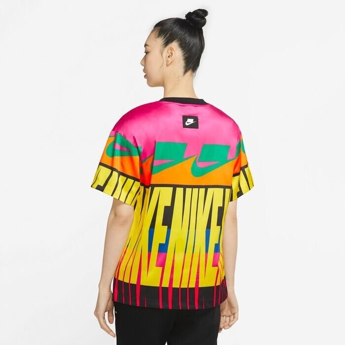 Nike Sportswear Allover Printed T-Shirt in Multi Pink Yellow gallery