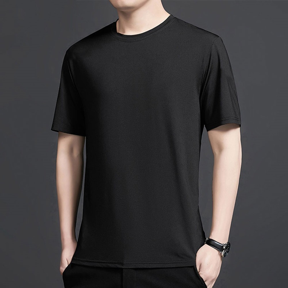 High Stretch and Breathable Men's Ice Silk Quick Dry Sports Top for Summer gallery