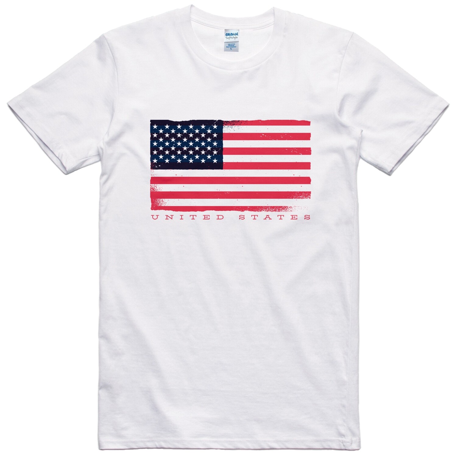 USA Flag T Shirt Vintage Style Logo Cotton Tee gallery