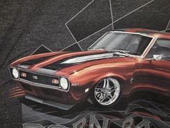 Official GM Charcoal Gray Born Bad Chevy Camaro SS T Shirt Size XXL NEWPORT BLUE