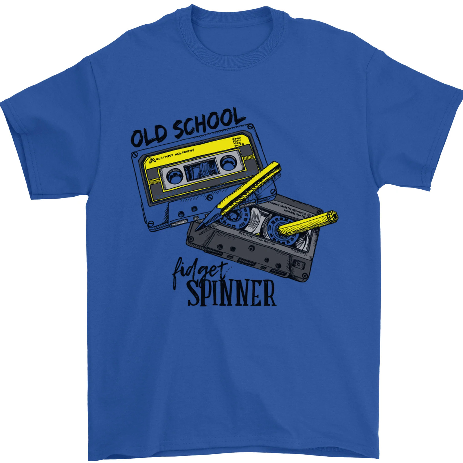 Retro 80s Music Cassette Old School Spinner Mens T-Shirt 100% Cotton gallery