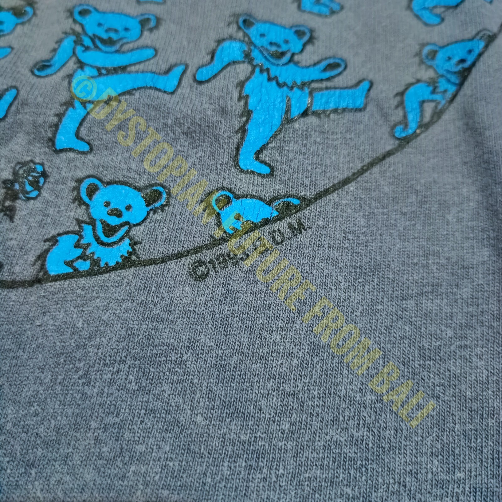 Vintage 1993 Grateful Dead - Dancing Bears 13-Point Lightning Bolt Band T-shirt gallery