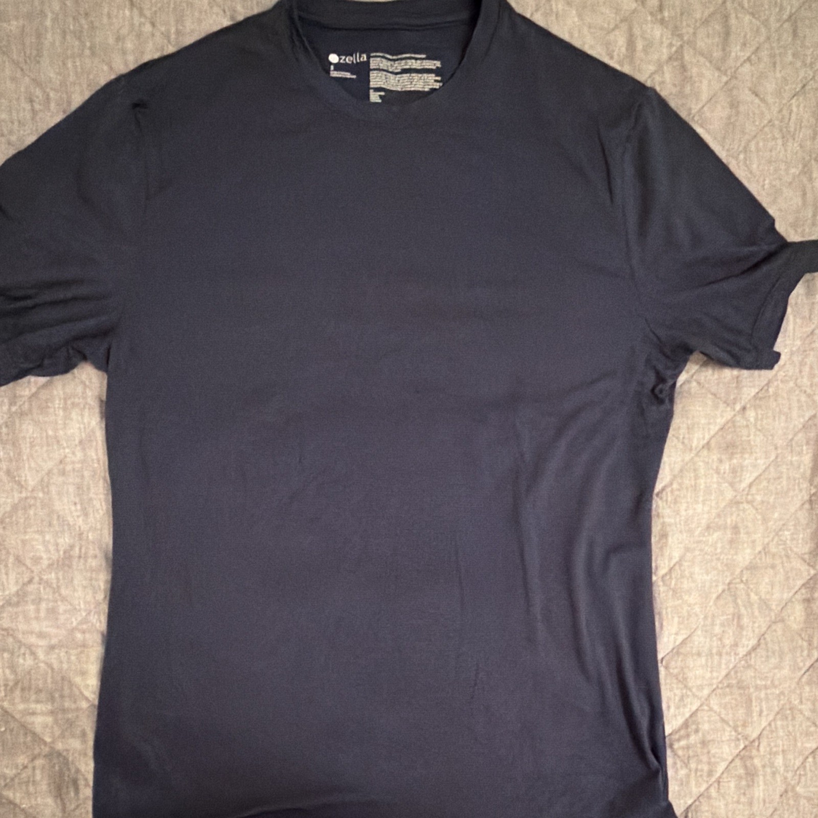 Zella Men’s L Black Knit Crew Neck Short Sleeve Solid Basic T-Shirt gallery