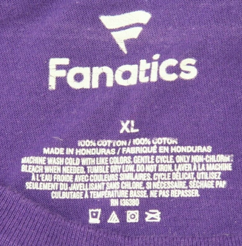 Fanatics UW Tee T-Shirt Top Short Sleeve Cotton XL Crewneck Pac 12 Purple 1165 gallery