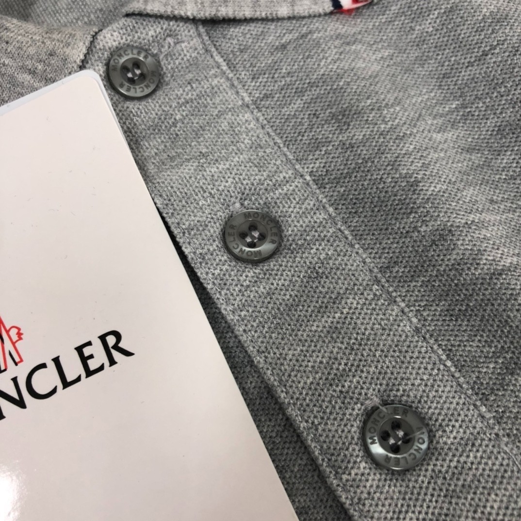 Moncler Gray Men's Summer Short-Sleeve Polo Shirt L gallery
