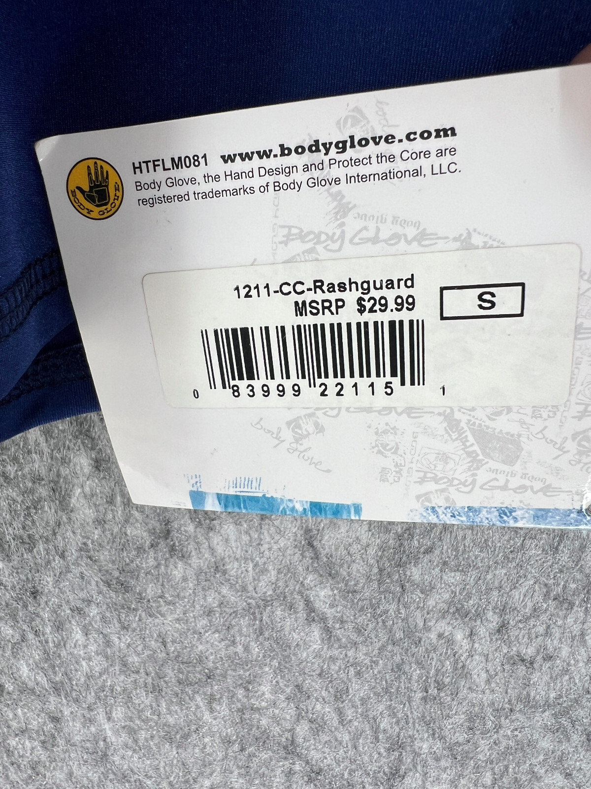 Body Glove Nylon Blend Long Sleeve Mens Solid Blue Swimwear Rashguard T-Shirt S gallery