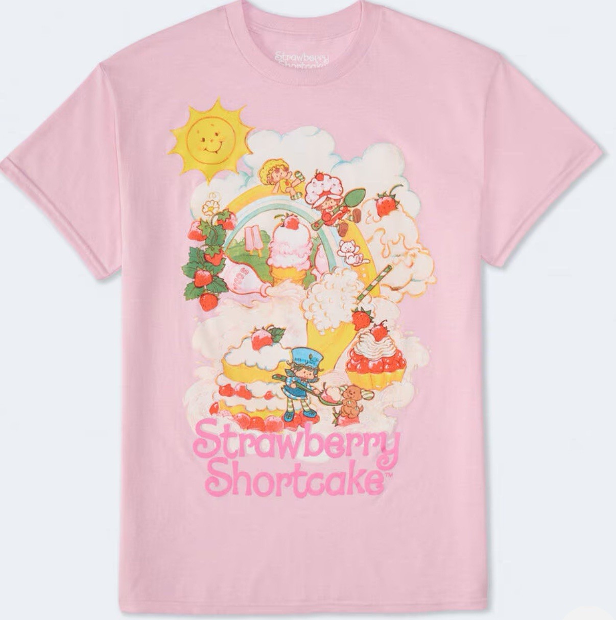 Strawberry Shortcake Desserts Pink T-Shirt New gallery