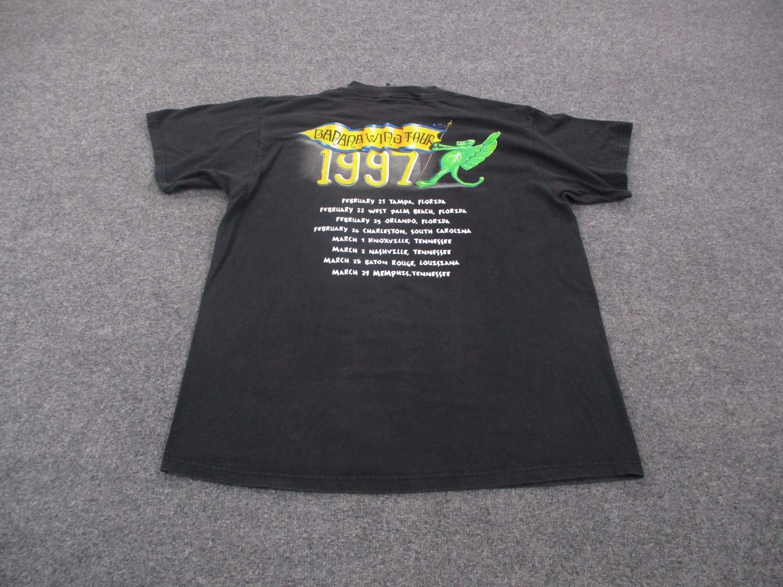 Vintage Jimmy Buffett T Shirt Mens XL 90s Glane Graphic Banana Wind Tour 1997 gallery