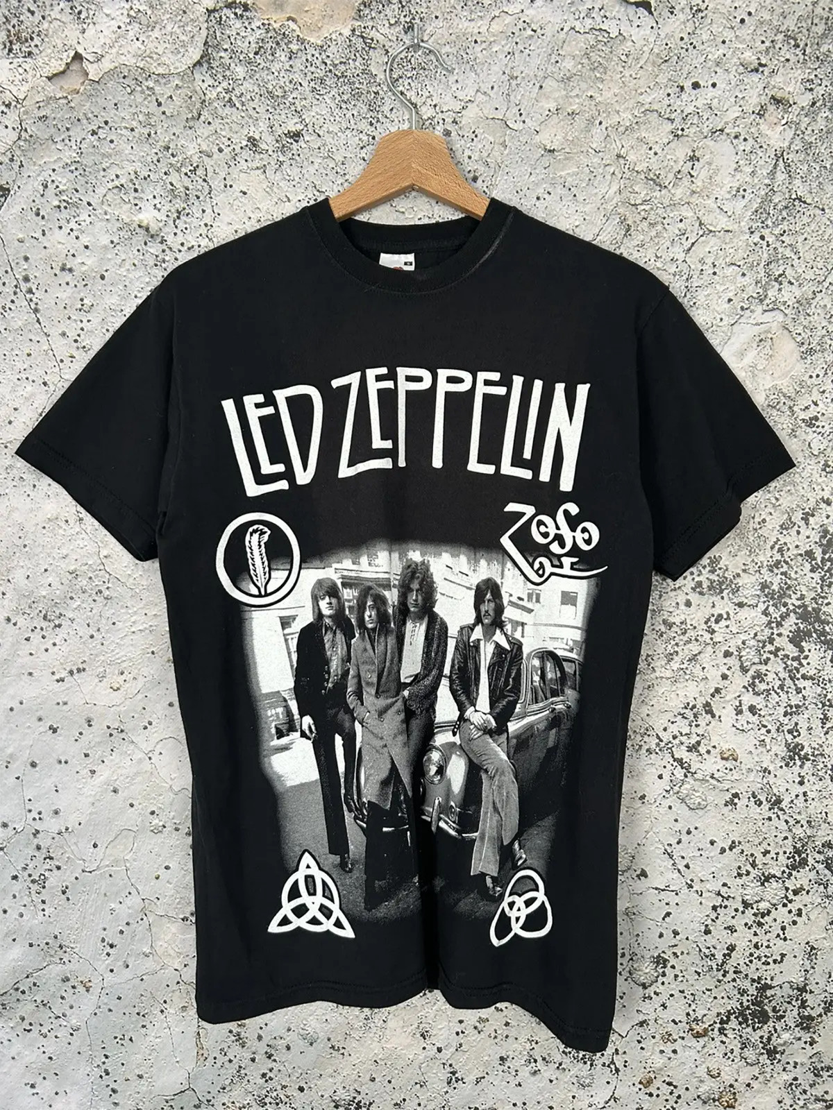 Led Zeppelin Rock Band 90s Black T-shirt Size S-5XL