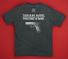 Vintage Glock Tee This Is My Glock There Are Many Like It Gunny Graphic FADED LG