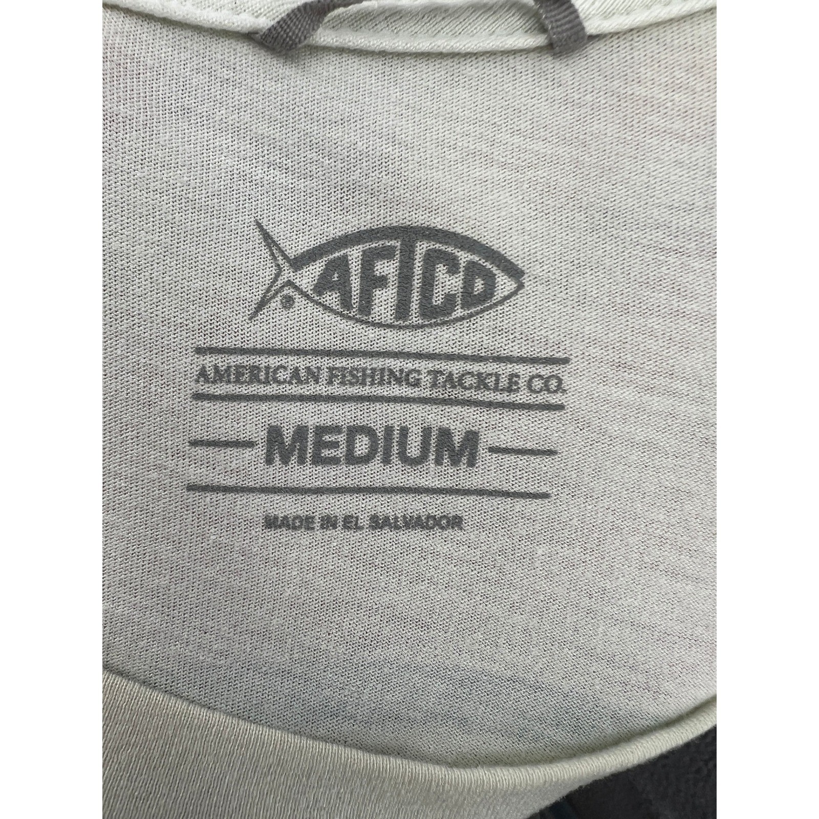 AFTCO Shirt Mens Graphic Medium Tee Green Any Fish Any Water Fishing Short Slv gallery