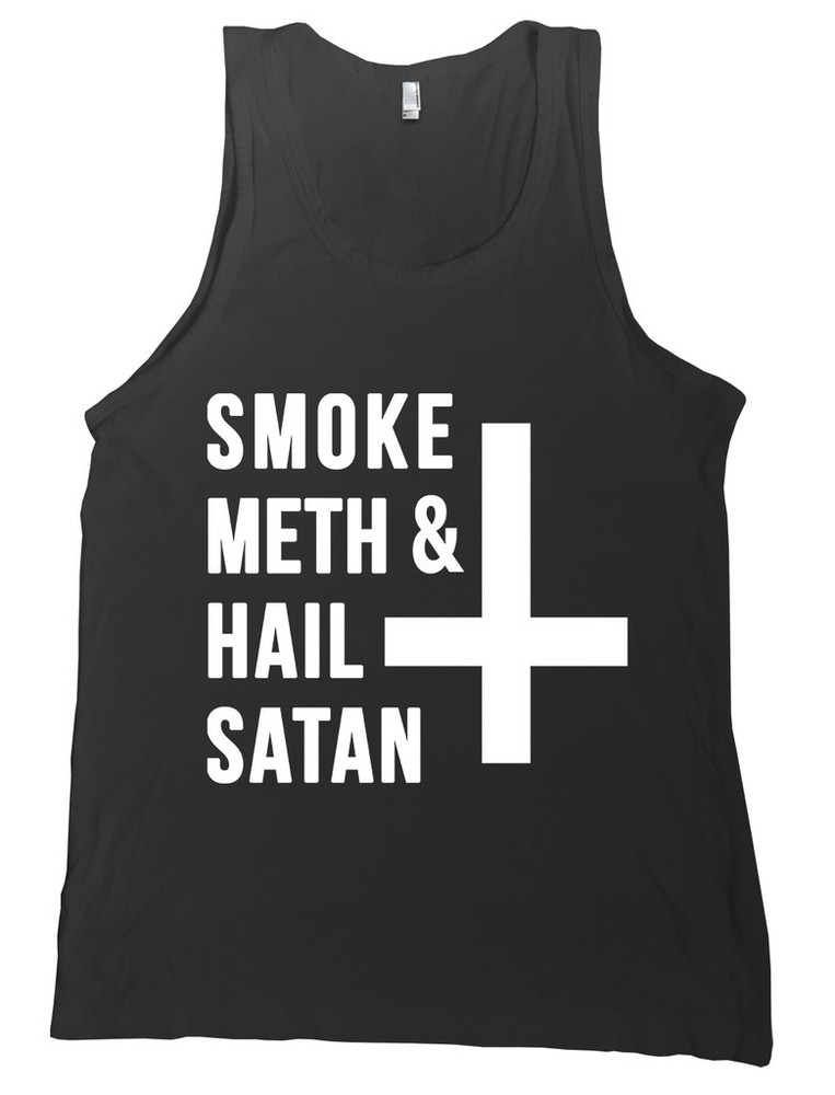 Smoke Meth and Hail Satan Bella + Canvas Tank Top Shirt – MANY COLORS
