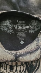 AFFLICTION Y2K Puppet Master Skull T-shirt, L