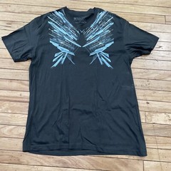 MARC ECKO Cut&Sew Deadly THREADS Men XXL Y2k Angel Wings Skate Gray Blue 2XL 44″