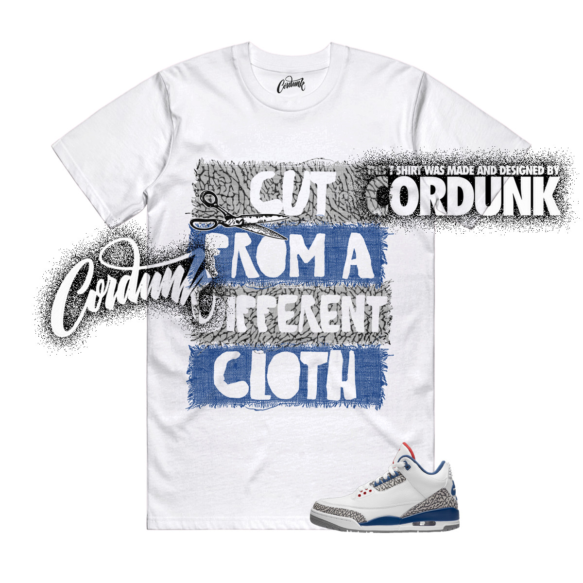 3 True Blue Cement Grey Varsity Red Royal OG 2026 T Shirt Match CUT