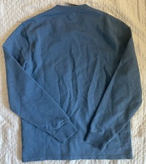 J. CREW Dense cotton herringbone henley in Granite Blue Size M $79.50 CR408