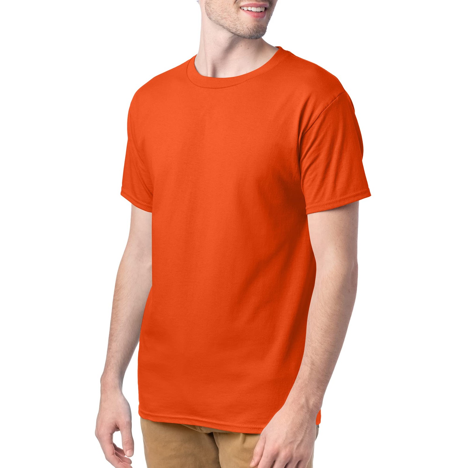 4-pack Mens Essentials Short Sleeve 100% Cotton T-Shirt 2X-Large Big Orange gallery