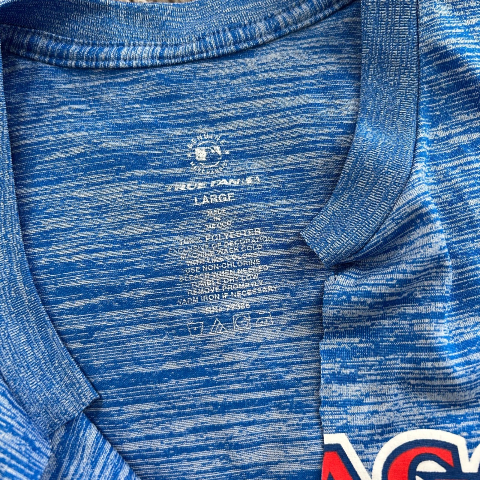 Chicago Cubs Baseball T Shirt Blue Heathered Short Sleeve Mens Large gallery