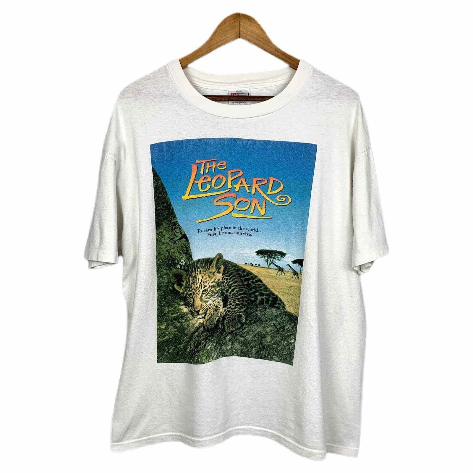 Vintage 90s Discovery Channel The Leopard Son T Shirt Large gallery