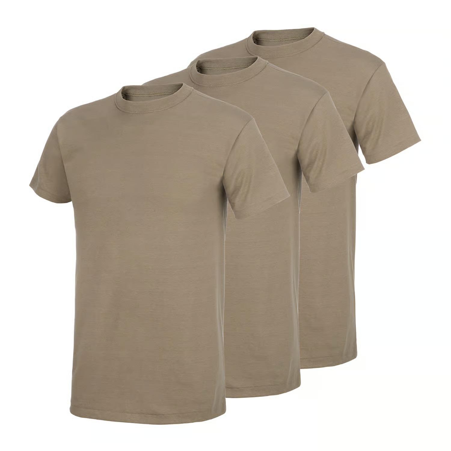 Duke Tactical Tan #499 Coyote 3 Pack 50% Cotton/50% Poly T-Shirts, Size Large