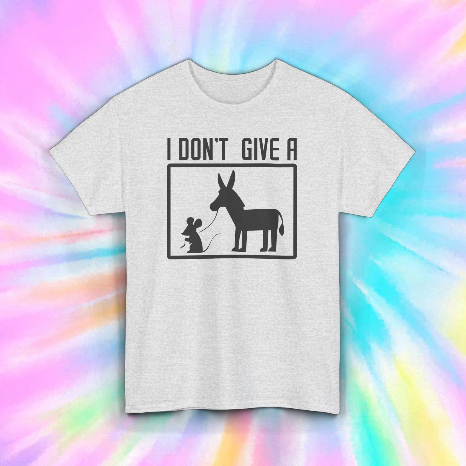 I Don’t Give A Rats Ass Funny Donkey Graphic Tee Humor T-Shirt S-5XL
