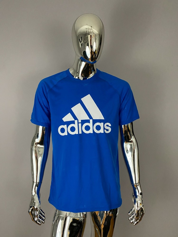 New Adidas Sport Ultimate Tee Graphic Blue T Shirt Size M