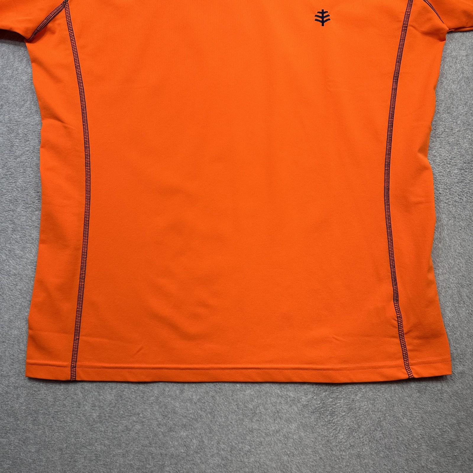 Coolibar Shirt Mens Medium Orange UPF 50+ Swim Rash Guard Mock Neck Short Sleeve gallery