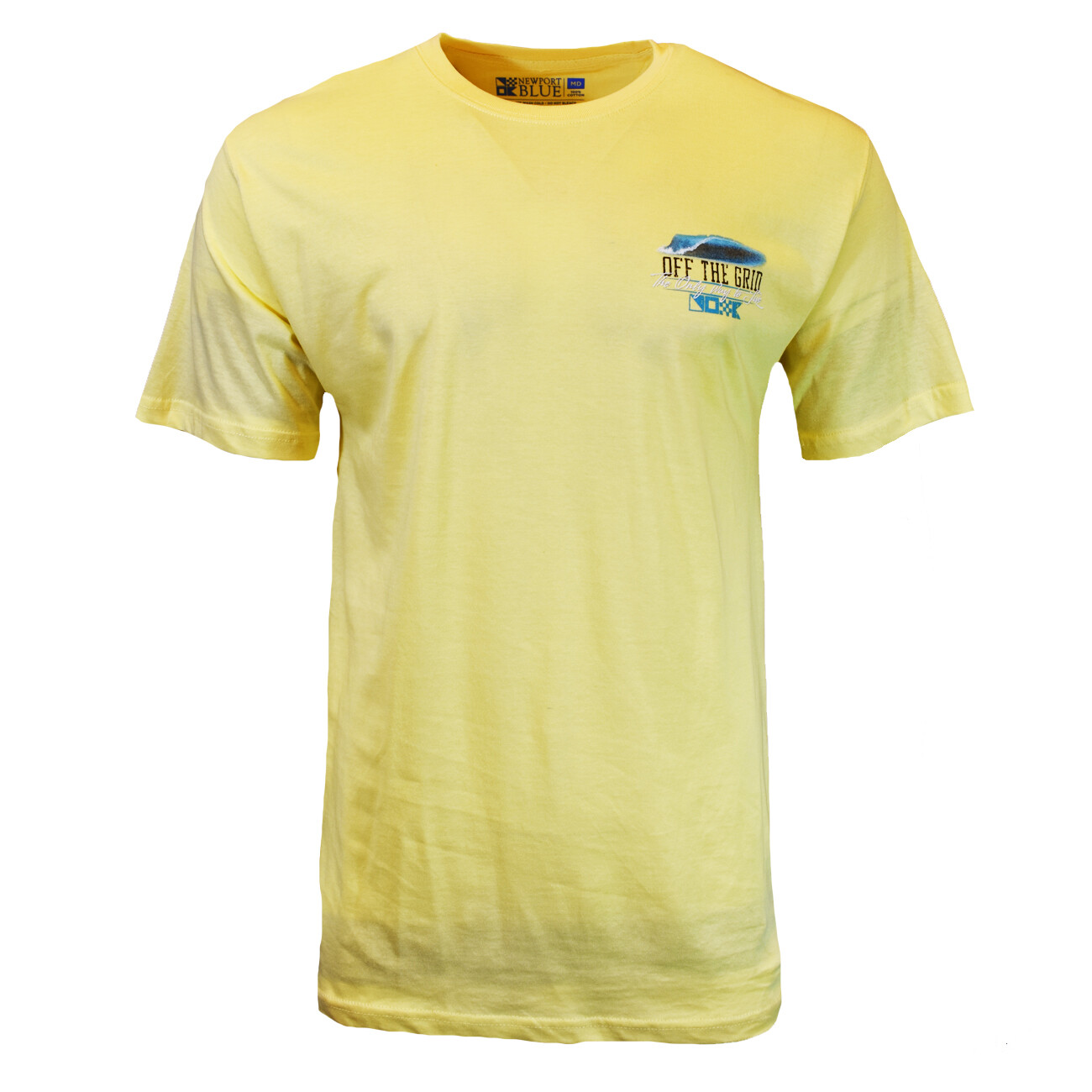 Polly Wanna Chill Men's T-Shirt NEWPORT BLUE Bahama Off The Grid NEW - Yellow gallery