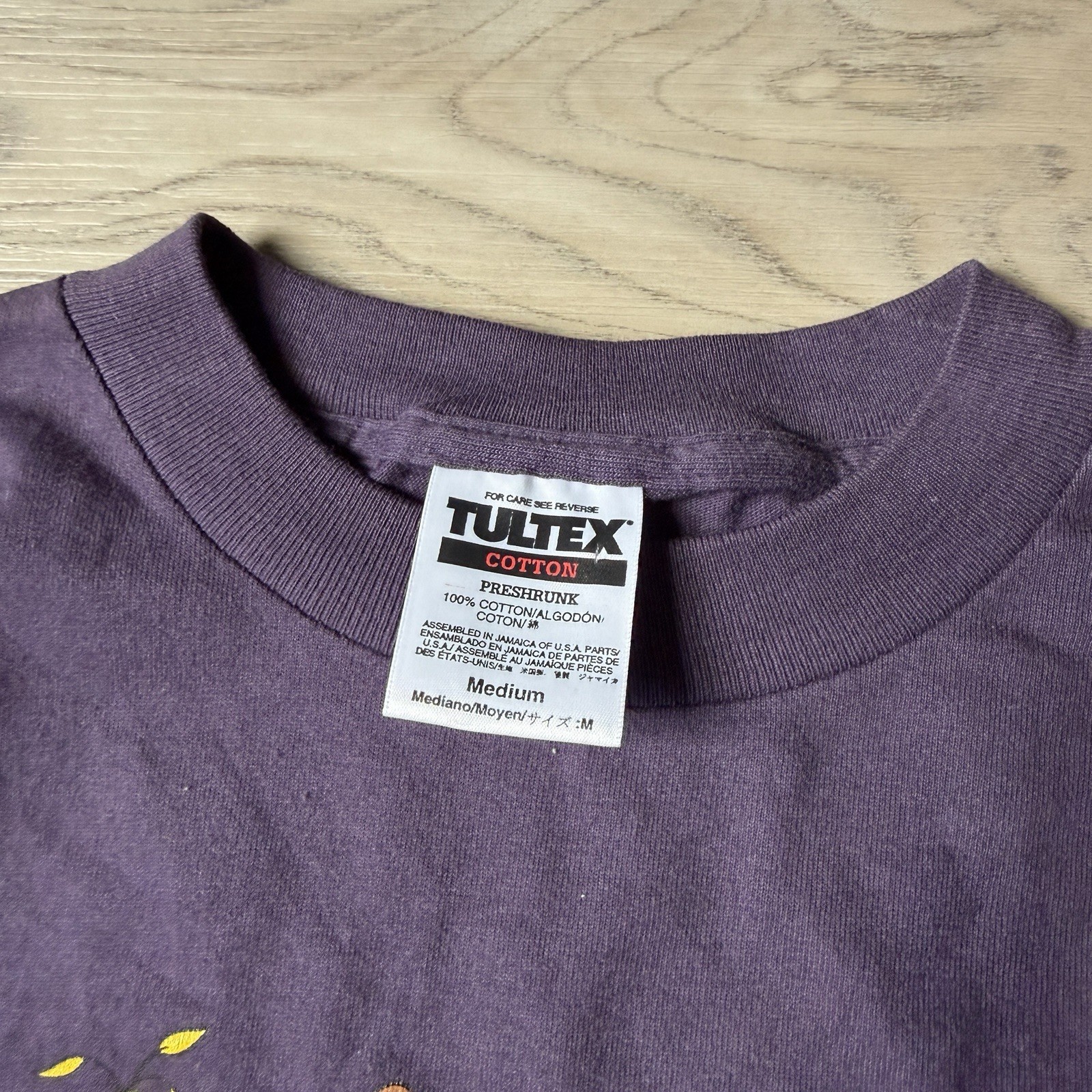 Vintage 90s Sesame Street T-shirt BNWOT Size M 19x29 Tultex Mens Purple gallery