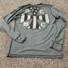 VTG Affliction Reversible Thermal | Winged Eagle & Cross | Y2K Grunge | Size XXL