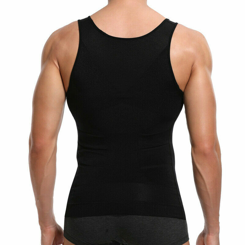 SecondSkin Men's Shaper Cooling T-Shirt Slimming Body Shaper Compression Tops US gallery