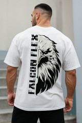 100% Cotton Men’s Printed Oversized T-shirt Crew Neck Short Sleeve Gym Training