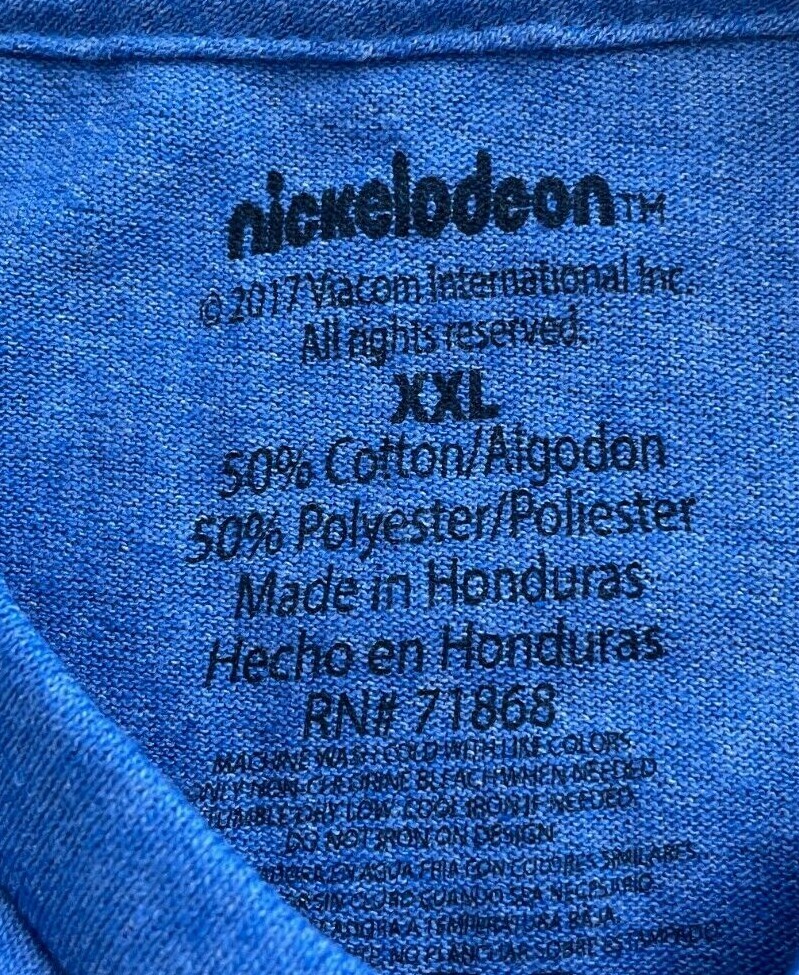 Nickelodeon Cast Rugrat Ren Stimpy Rocko Hey Arnold Blue Shirt 2XL NEW no tag gallery