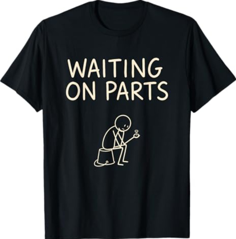 Mechanic Men Auto Repair Waiting on Parts Car Technician T-Shirt gallery