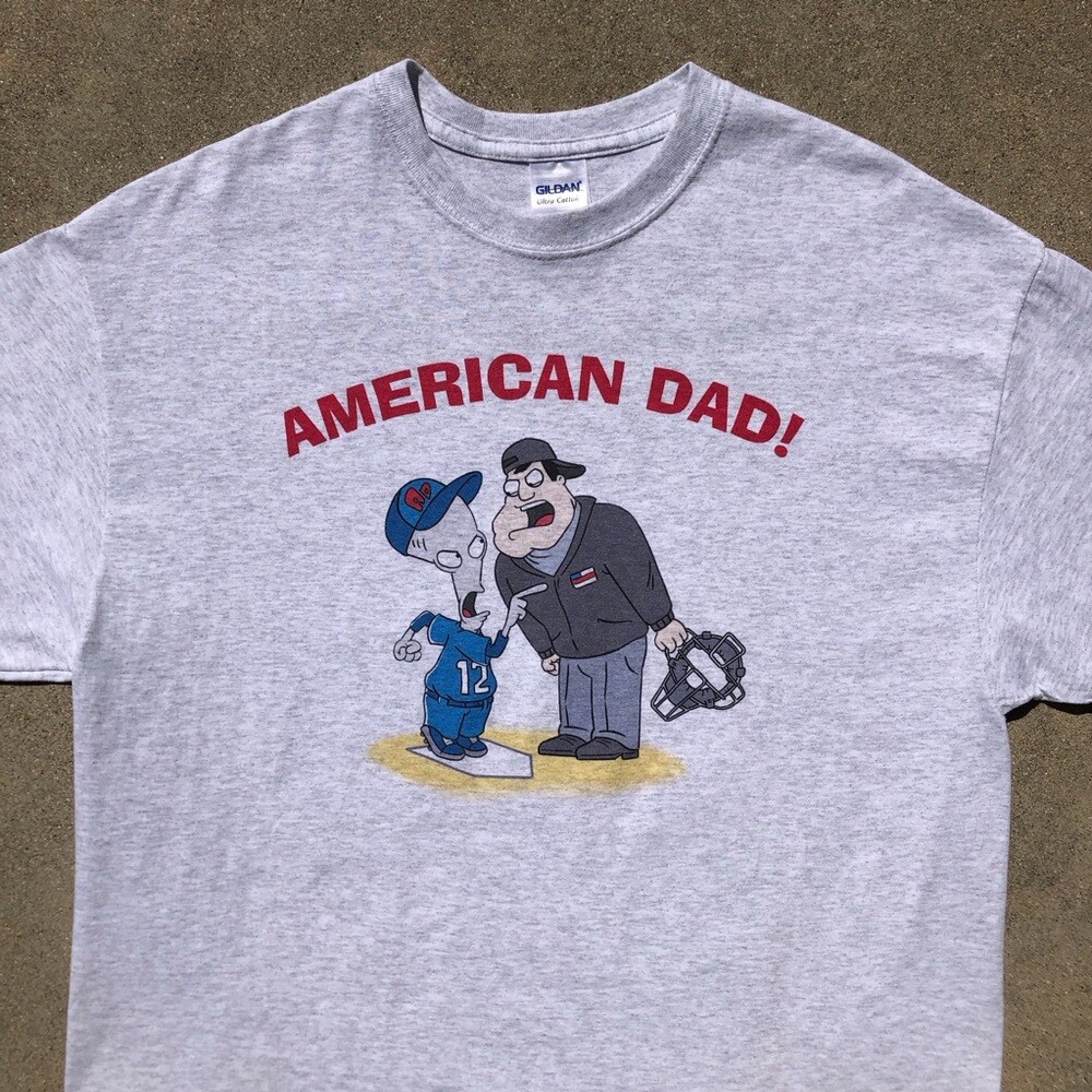 RARE American Dad Cast/Crew Deadstock Y2K Exclusive Company Softball Game Tees gallery