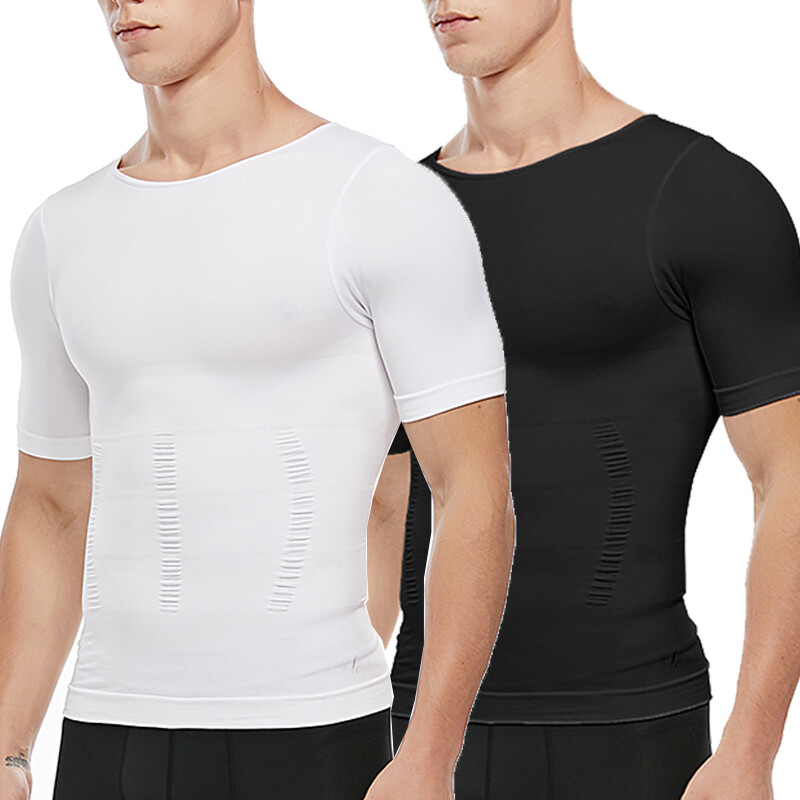 Fajas Para Hombres Faja Reductora De Hombre Men Tee Shaper Tummy Control T-shirt gallery