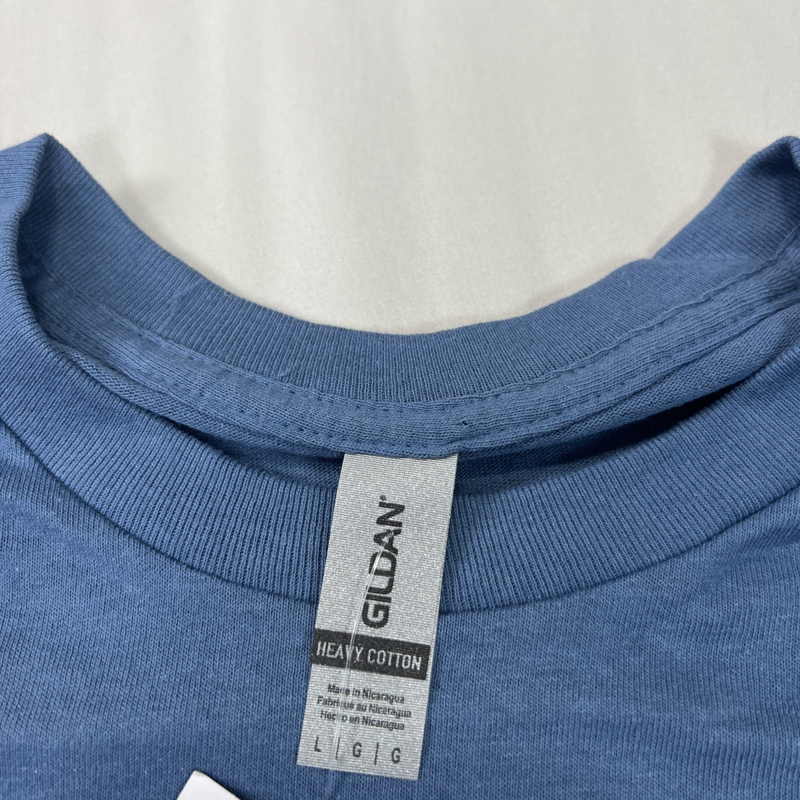 Gildan Tee Mens Large Blue Trailer Redneck Funny Camping Outdoor NWT gallery