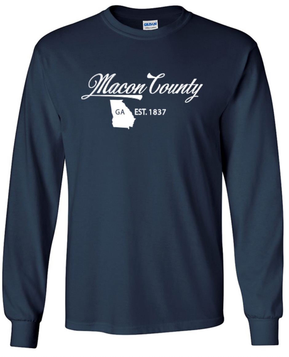 Macon County Georgia State T-Shirt Long Sleeve Graphic Tees Unisex Apparel gallery