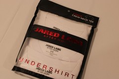 Jared Lang Men’s White Slim Fit Crew Neck Cotton T-Shirt 3-Pack Size Small