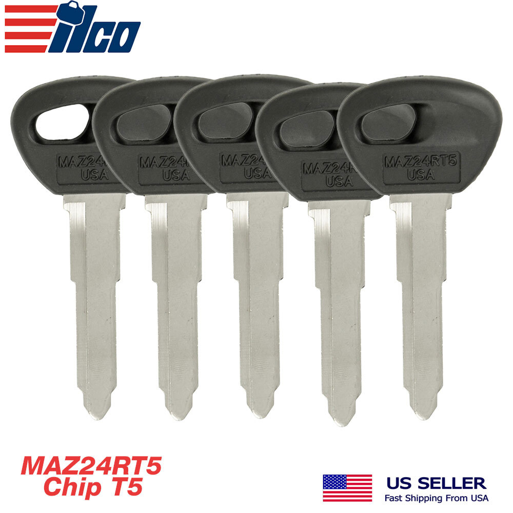 5X ILCO Cloning Transponder Key MAZ24RT5 For Mazda With T5 Cloning Chip