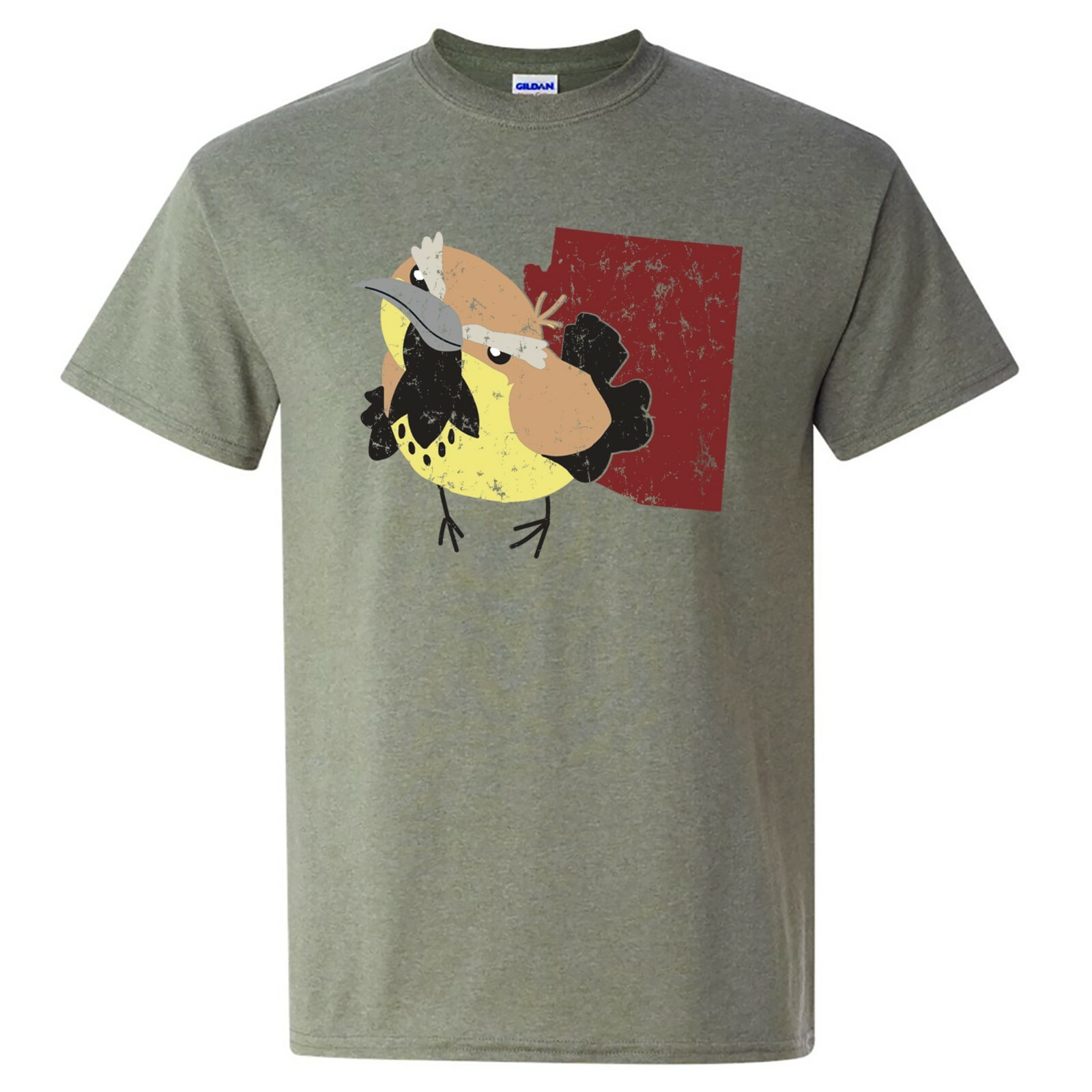 Arizona State Bird - State Pride T Shirt - Heather Military Green gallery