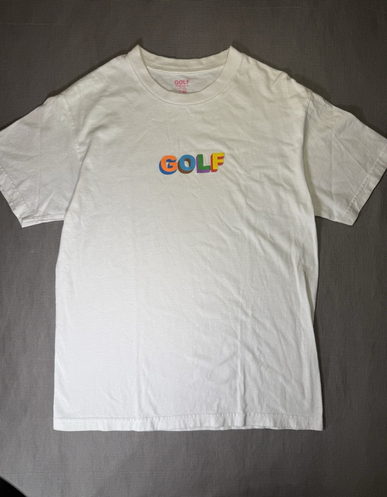 Golf Wang White T Shirt Men’s Medium Tyler The Creator Streetwear 3D Logo Skate