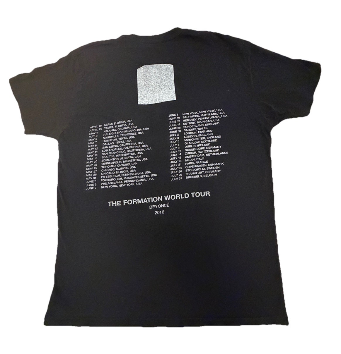 Beyonce The Formation World Tour Merch 2016 T-Shirt Size Large Black gallery
