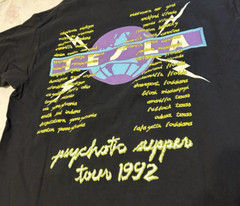 Vintage 1992 Tesla Psychotic Supper Pushead Tour Shirt Tee XL 90s Giant Tee Jays