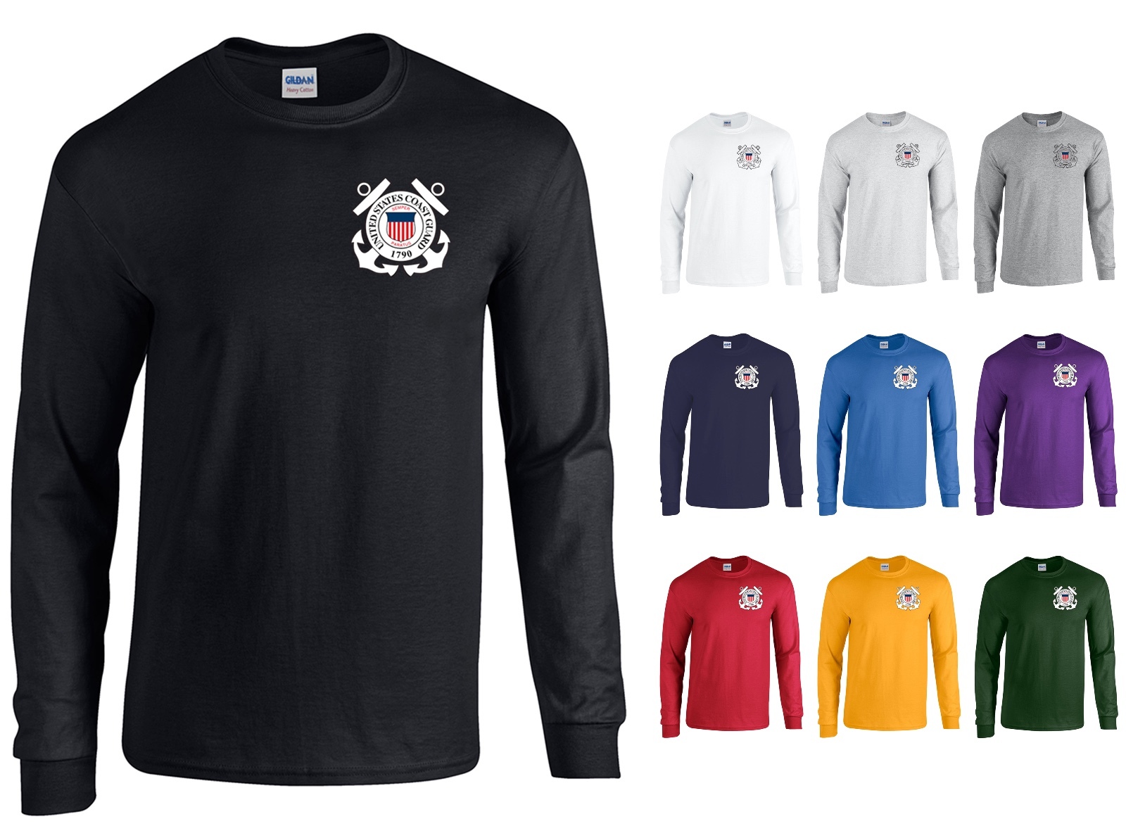 US Coast Guard USCG Seal Long Sleeve Shirt – NEW